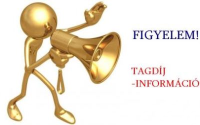 Éves egyesületi tagdíj változás