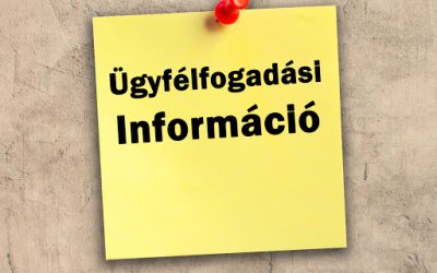 Személyes ügyfélfogadás