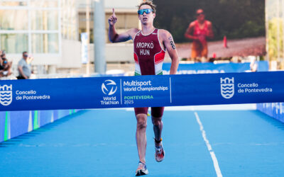 Kropkó Márton aquatlon világbajnok lett Pontevedrában, testvére, Kropkó Jázmin bronzérmet szerzett